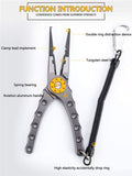 UXCELLMO Fishing tools Aviation Aluminum Fishing Pliers Tungsten Steel Road Pliers Fishing Shears