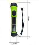 Waterproof Solar Power Rechargeable LED Flashlight Cycling Bike Torch+360° Mount Green