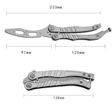 Tactical Trainer Practice Metal Steel Handle Blunt Dull Training Knife