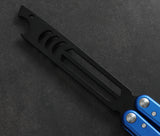 Tactical Combat Trainer Practice Balisong Blunt Butterfly Dull Knife No Edge bottle opener