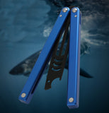 Tactical Combat Trainer Practice Balisong Blunt Butterfly Dull Knife No Edge bottle opener