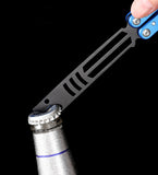 Tactical Combat Trainer Practice Balisong Blunt Butterfly Dull Knife No Edge bottle opener