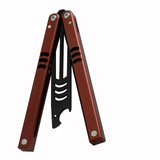 Butterfly Knife Tactical Trainer Practice Metal Steel Aluminum alloy Handle Bearings Blunt