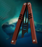 Butterfly Knife Tactical Trainer Practice Metal Steel Aluminum alloy Handle Bearings Blunt