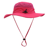 Outdoor Hiking Fishing Men's Women's Mesh Wide Brim Jungle Sun Hat Cap with wind rope