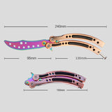 Practice Steel Blunt Butterfly Trainer Tools for Safety Training Improving Skills