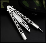 Toptens Folding Tactical Balisong Trainer Training Balisong Flip Practice Tools