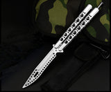Toptens Folding Tactical Balisong Trainer Training Balisong Flip Practice Tools