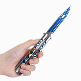 Toptens Folding Tactical Balisong Trainer Training Balisong Flip Practice Tools