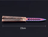 Balisong trainer Practice Dull Knife Stainless Steel Training tools with Latch