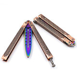 Balisong trainer Practice Dull Knife Stainless Steel Training tools with Latch