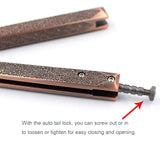 Balisong trainer Practice Dull Knife Stainless Steel Training tools with Latch