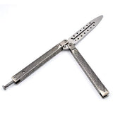 Balisong trainer Practice Dull Knife Stainless Steel Training tools with Latch