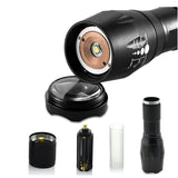Camping Outdoot Emergency Flashlights High Lumen Tactical Flashlight Zoomable 5 Modes Water Resistant Handheld Light