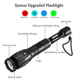 Camping Outdoot Emergency Flashlights High Lumen Tactical Flashlight Zoomable 5 Modes Water Resistant Handheld Light