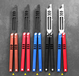 Butterfly Knife Tactical Trainer Practice Metal Steel Aluminum alloy Handle Bearings Blunt