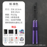 Butterfly Knife Tactical Trainer Practice Metal Steel Aluminum alloy Handle Bearings Blunt