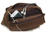 Men's Casual Canvas Shoulder Hiking Outdoor Sport Waist Fanny Bag Phone Pocket