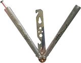 Folding Multitool: Bottle Opener, Screwdriver, Finger Exerciser - Stainless Steel, Aluminum - Silver