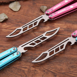 Unfold folding hand swinging knife, fancy portable outdoor practice knife