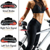 Smart Bike Tail Light –Automatic Brake Light,Laser Light,Turn Signal Light,Wireless Control,USB Rechargeable and Easy to Install