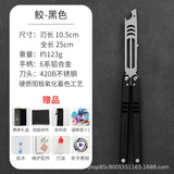Butterfly Knife Tactical Trainer Practice Metal Steel Aluminum alloy Handle Bearings Blunt