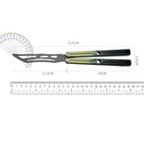 Tactical Trainer Practice Metal Steel Aluminum alloy Handle Bearings Blunt Butterfly Knife