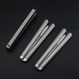 titanium alloy Integrated handle Tactical Combat Trainer Practice Balisong Blunt Butterfly Dull Knife No EdgeFeature