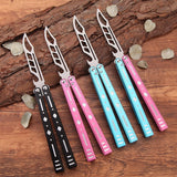 Unfold folding hand swinging knife, fancy portable outdoor practice knife