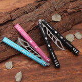 Unfold folding hand swinging knife, fancy portable outdoor practice knife