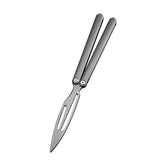 titanium alloy Integrated handle Tactical Combat Trainer Practice Balisong Blunt Butterfly Dull Knife No EdgeFeature