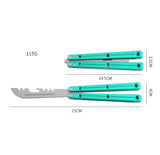 Butterfly Knife CNC Integrated Aviation Aluminum 6061 Cool Play Uncut Practice Training Knife