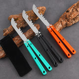 Butterfly Knife CNC Integrated Aviation Aluminum 6061 Cool Play Uncut Practice Training Knife