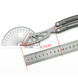 Tactical Combat Trainer Practice Balisong Blunt Butterfly Dull Knife titanium alloy Integrated handle