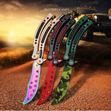 NEW CSGO Tactical Combat Trainer Practice Metal Steel Blunt Dull Butterfly Trainer