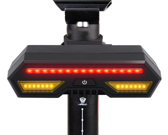 Smart Bike Tail Light –Automatic Brake Light,Laser Light,Turn Signal Light,Wireless Control,USB Rechargeable and Easy to Install