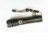 High-brightness LED long-range telescopic zoom night fishing USB rechargeable flashlight