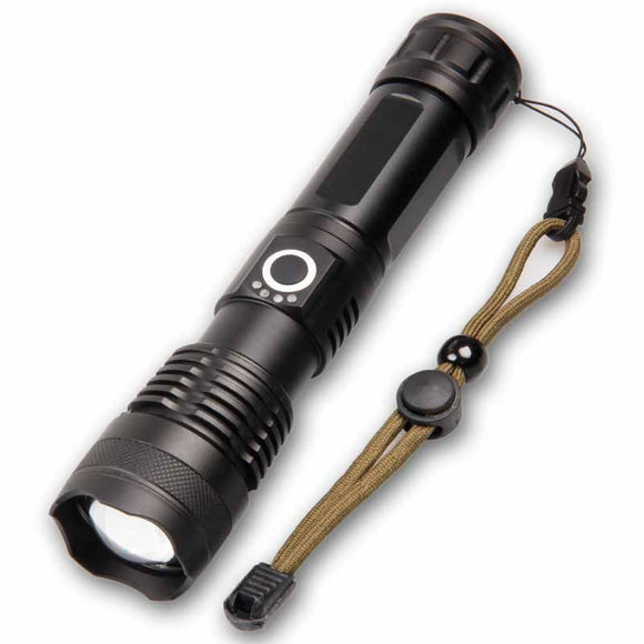 High-brightness LED long-range telescopic zoom night fishing USB rechargeable flashlight