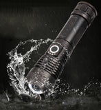 High-brightness LED long-range telescopic zoom night fishing USB rechargeable flashlight