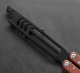 Butterfly Knife Tactical Trainer Practice Metal Steel Aluminum alloy Handle Bearings Blunt