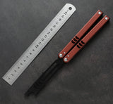 Butterfly Knife Tactical Trainer Practice Metal Steel Aluminum alloy Handle Bearings Blunt