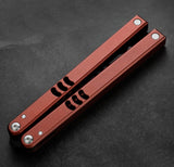 Butterfly Knife Tactical Trainer Practice Metal Steel Aluminum alloy Handle Bearings Blunt