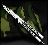 Toptens Folding Tactical Balisong Trainer Training Balisong Flip Practice Tools