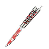 Toptens Folding Tactical Balisong Trainer Training Balisong Flip Practice Tools